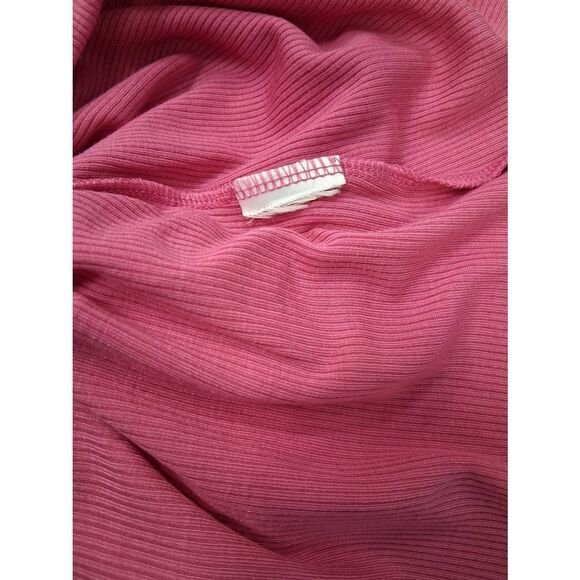 Gap womens medium ruffle flutter pink sleeve ribbed tshirt top - Picture 8 of 9